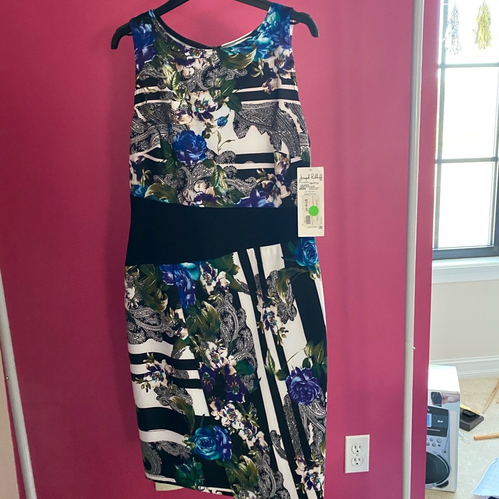 Joseph Ribkoff asymmetrical dress. NWT.